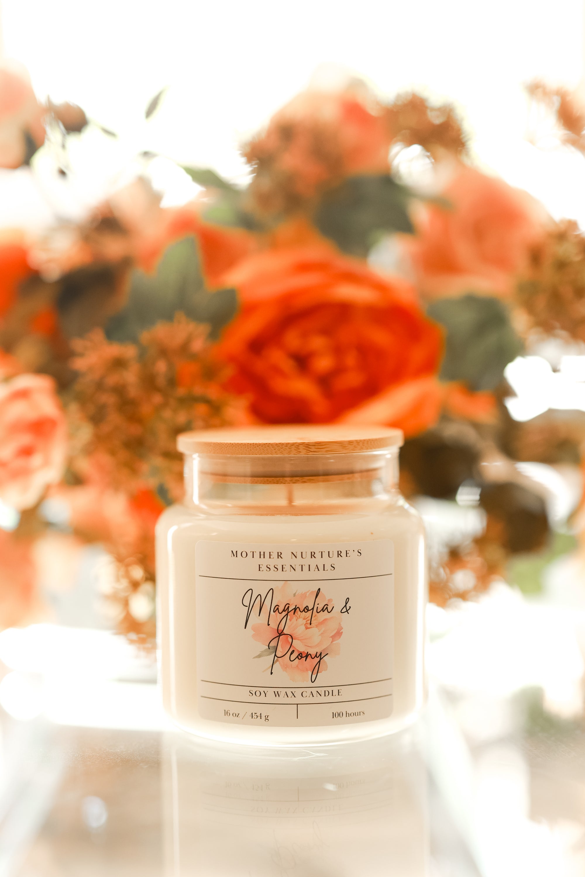 Magnolia and Peony 16 oz Soy Candle